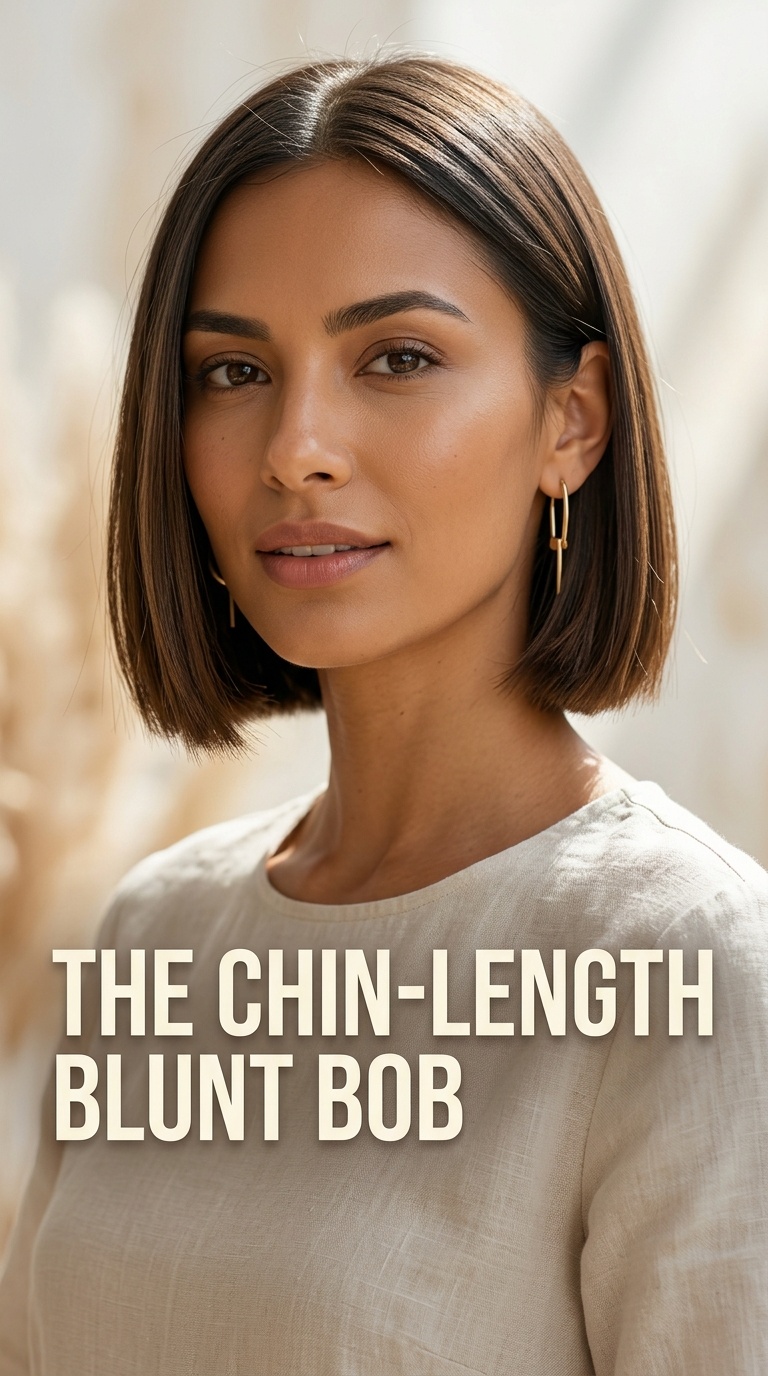 The Chin-Length Blunt Bob