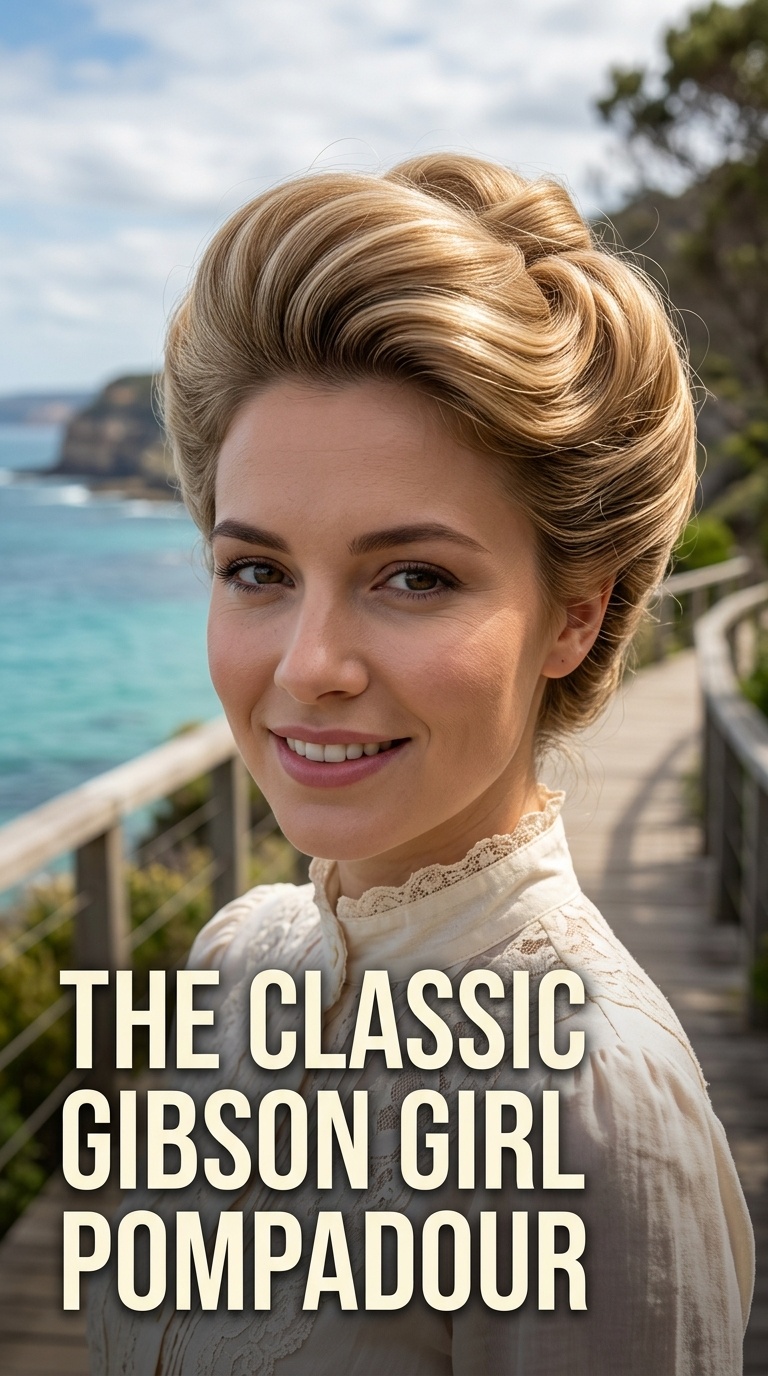The Classic Gibson Girl Pompadour