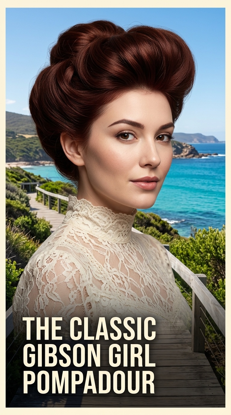 The Classic Gibson Girl Pompadour