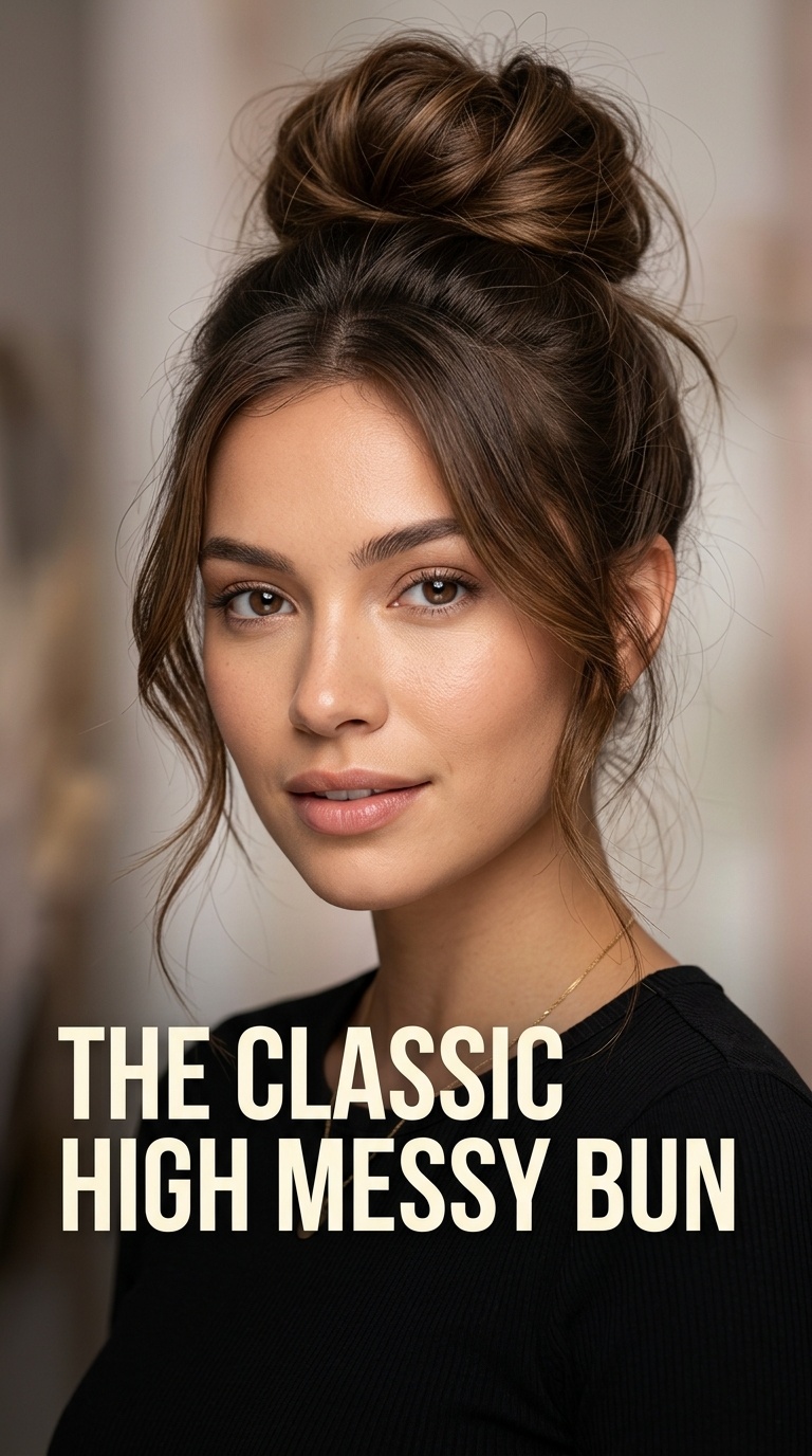 The Classic High Messy Bun