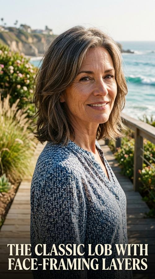The Classic Lob with Face-Framing Layers