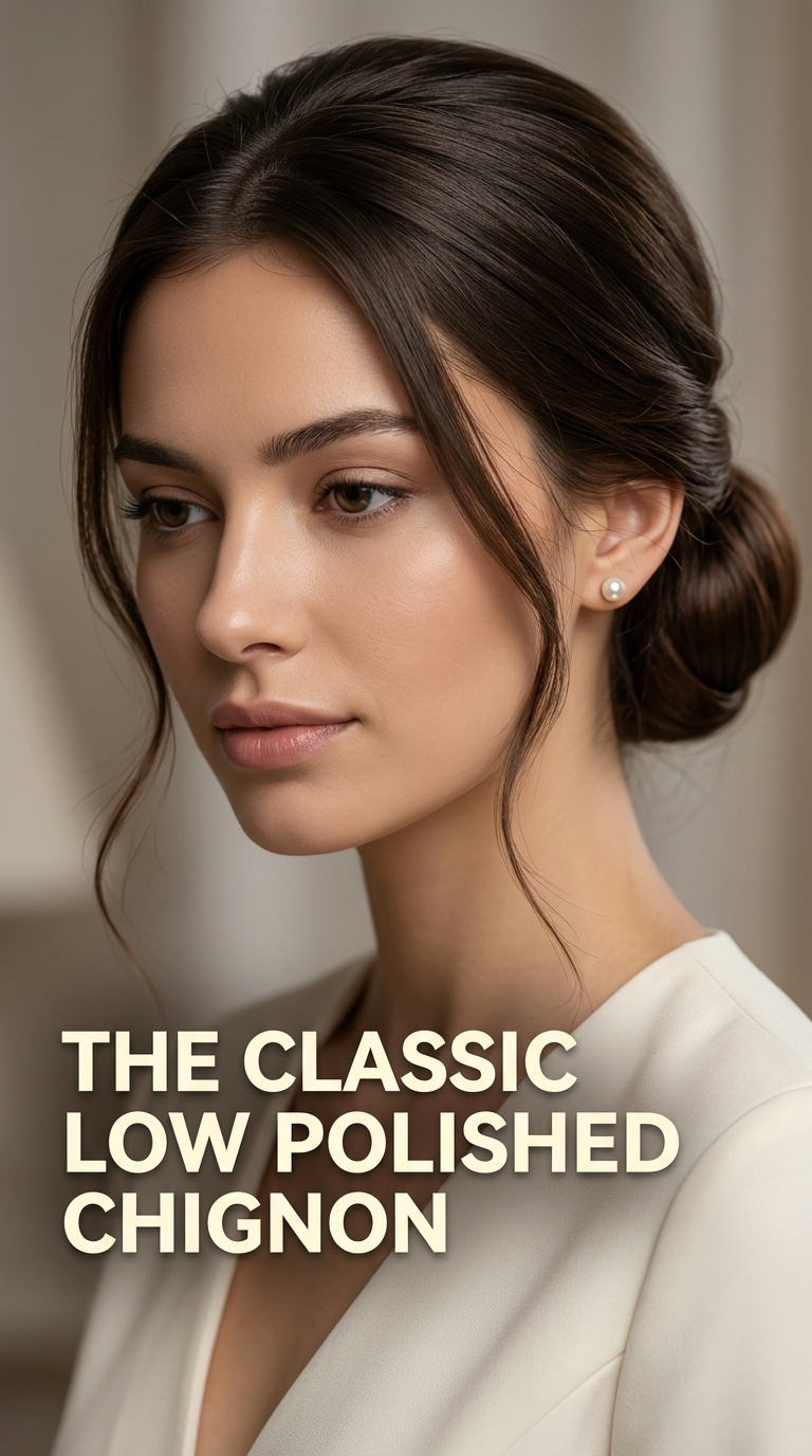 The Classic Low Polished Chignon