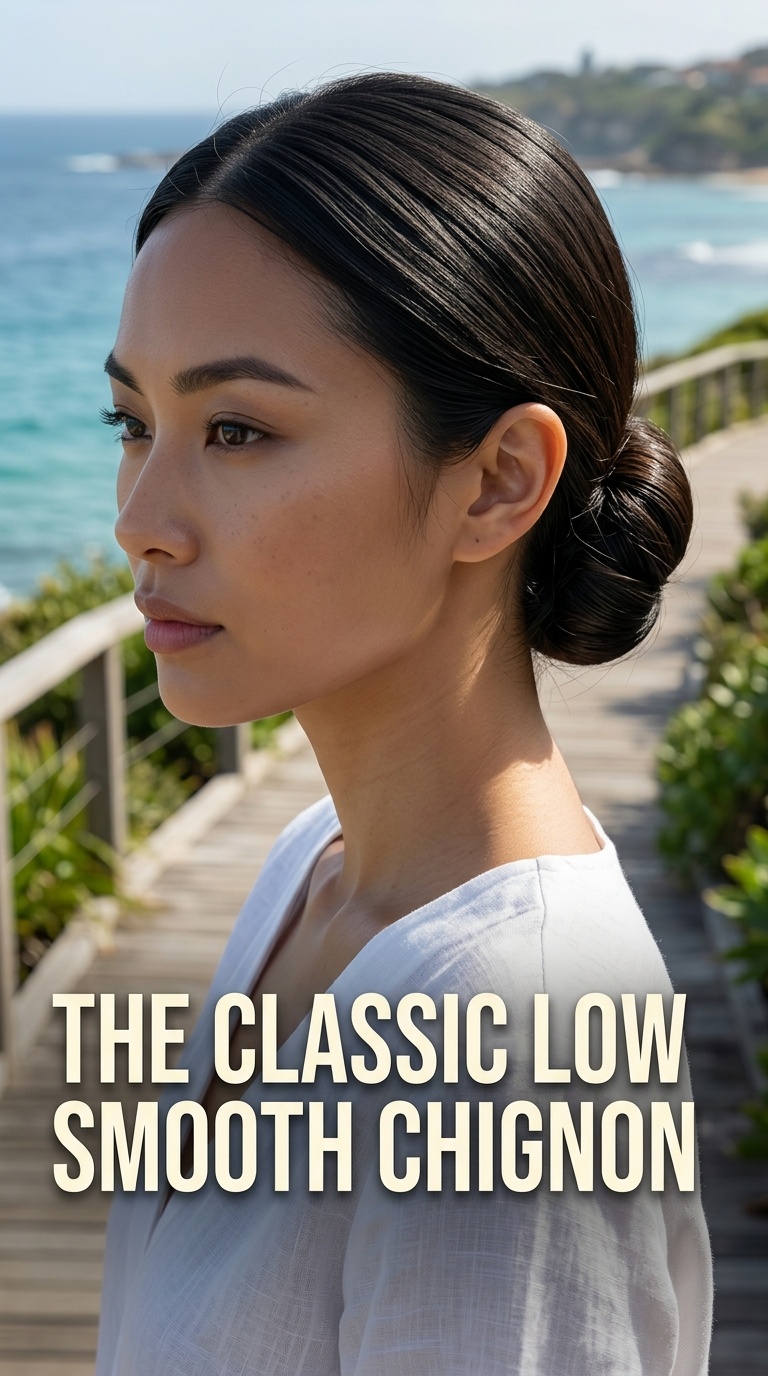 The Classic Low Smooth Chignon
