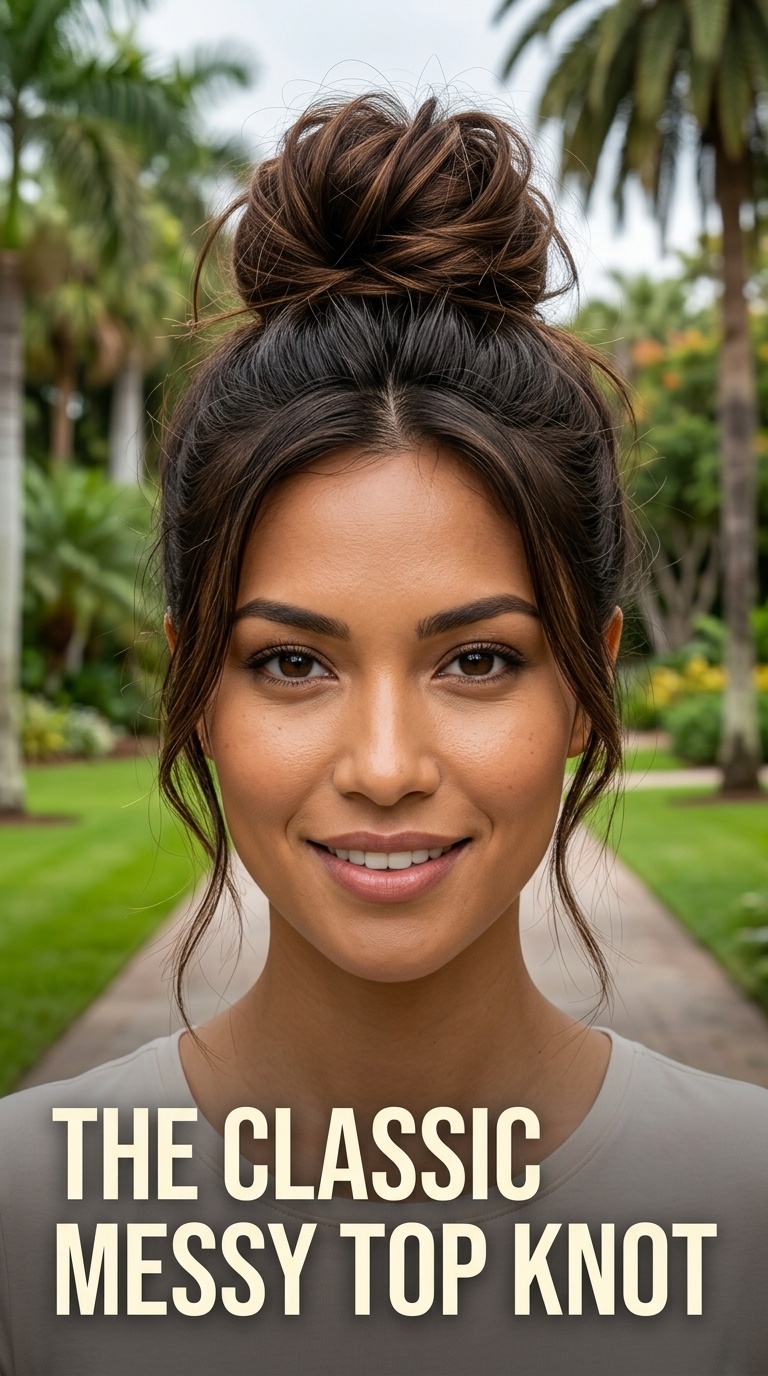The Classic Messy Top Knot