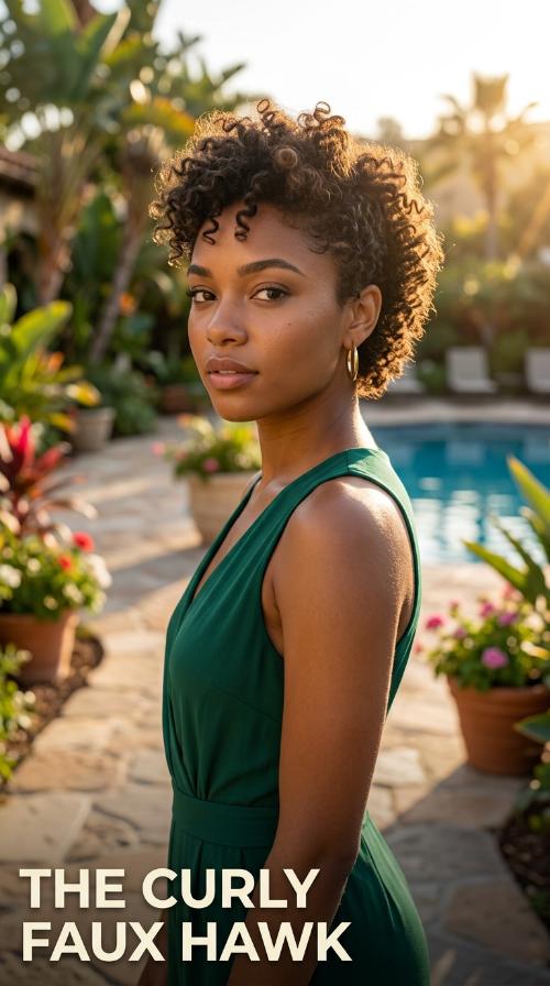 The Curly Faux Hawk