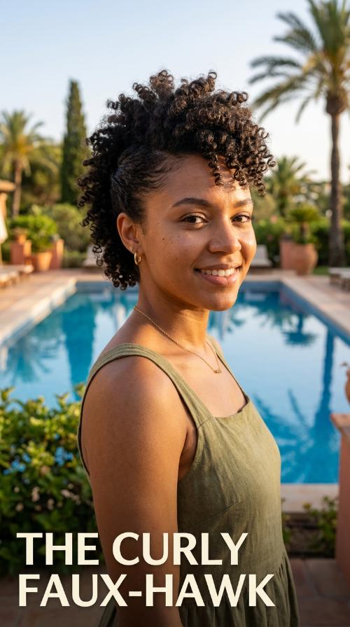 The Curly Faux-Hawk