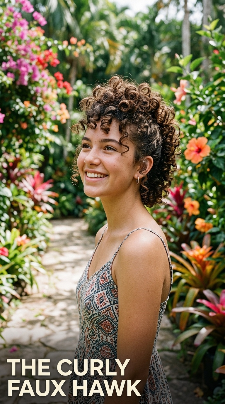 The Curly Faux Hawk