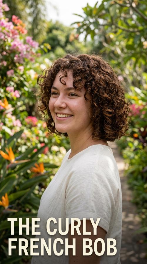 The Curly French Bob