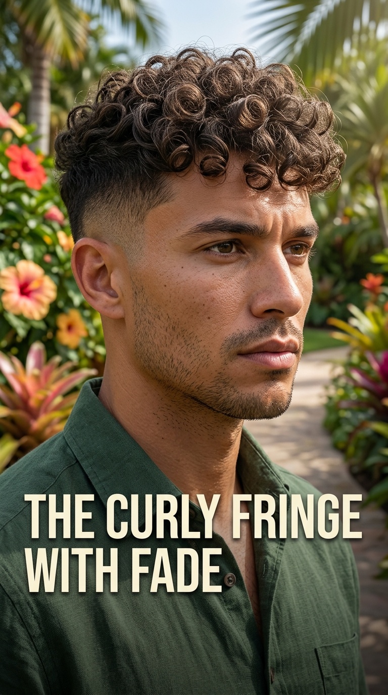 The Curly Fringe with Fade
