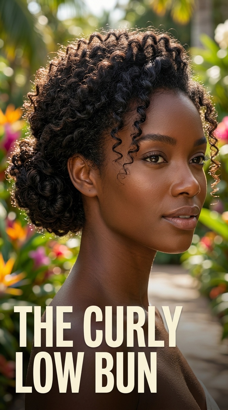 The Curly Low Bun