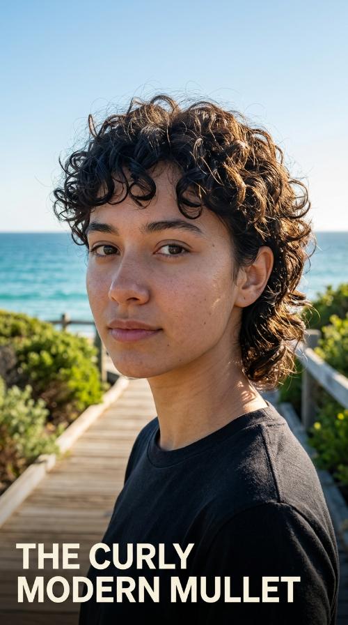 The Curly Modern Mullet