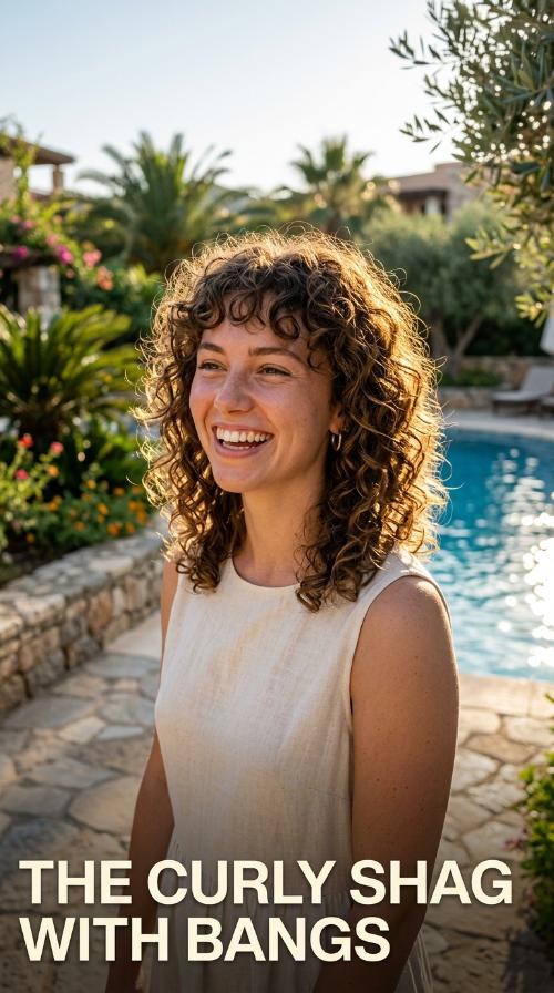 The Curly Shag with Bangs