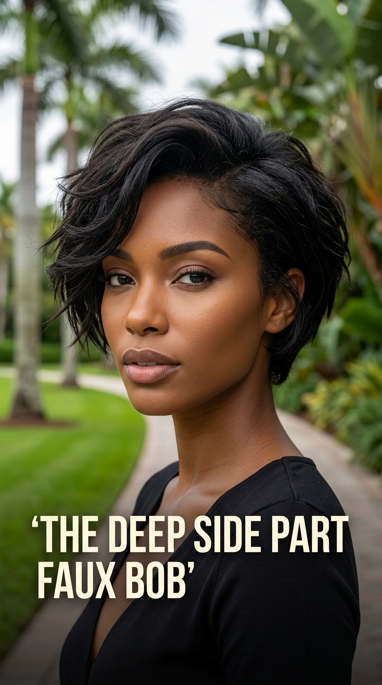 The Deep Side Part Faux Bob