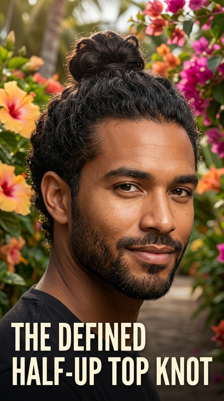 The Defined Half-Up Top Knot
