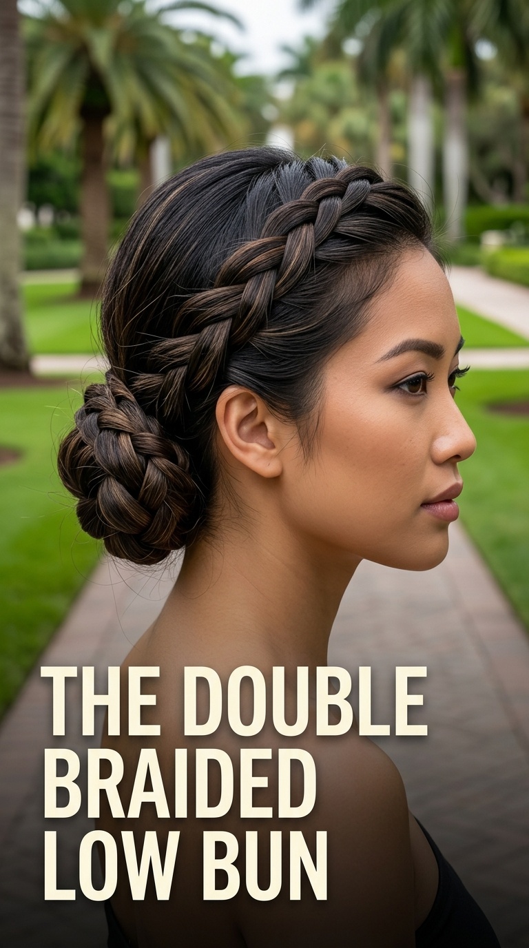 The Double Braided Low Bun