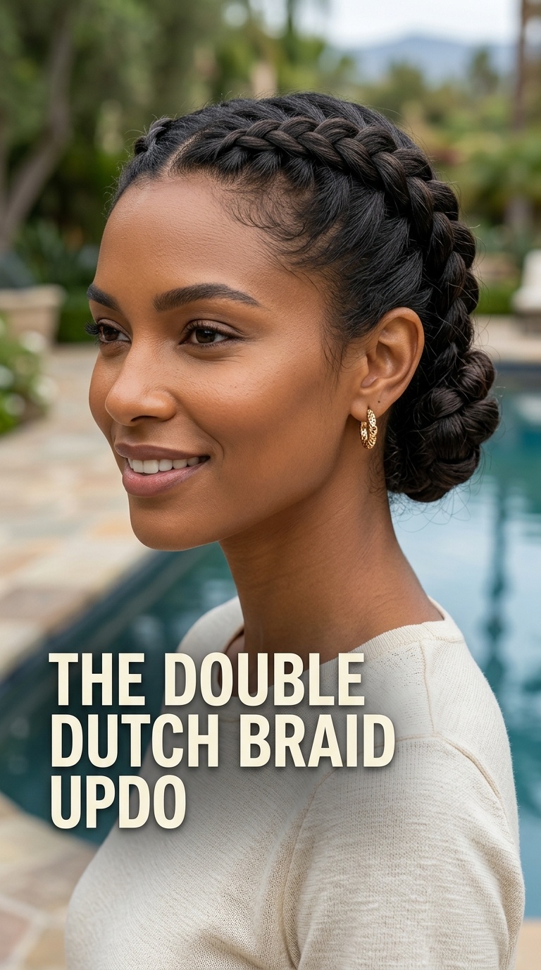 The Double Dutch Braid Updo