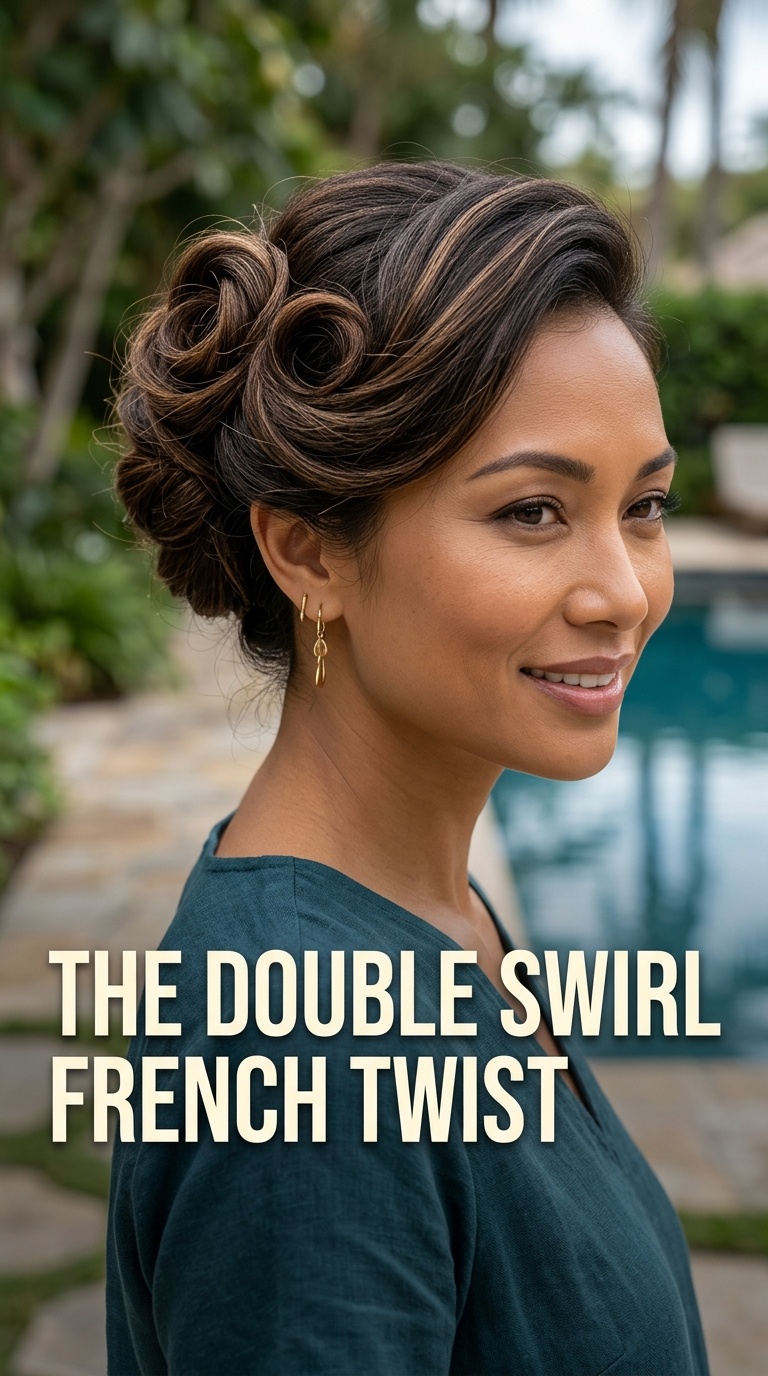 The Double Swirl French Twist
