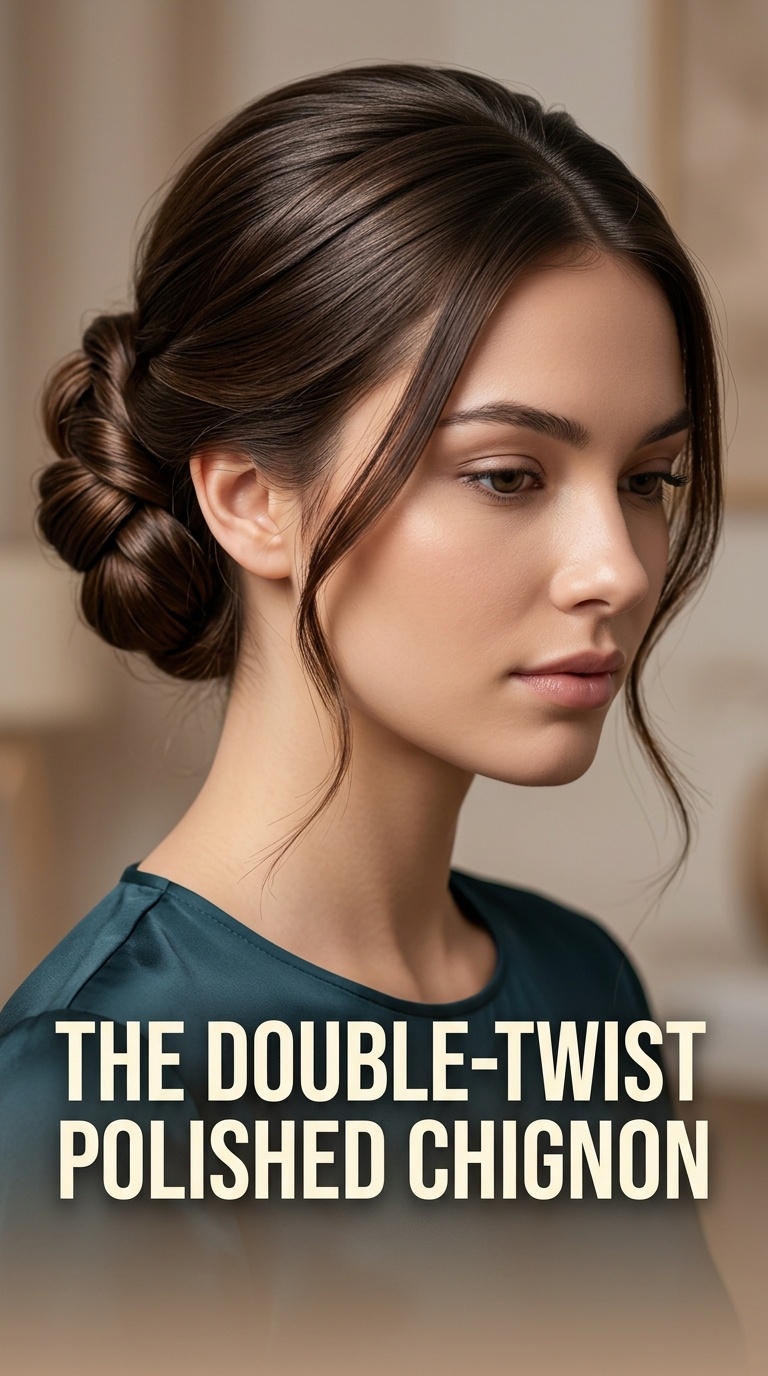 The Double-Twist Polished Chignon