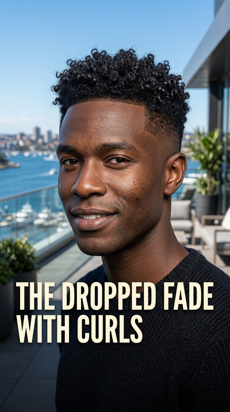 The Dropped Fade with Curls