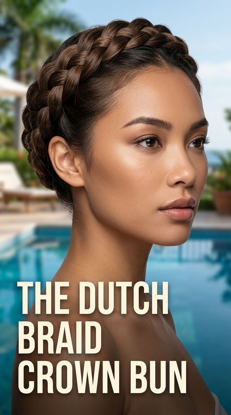 The Dutch Braid Crown Bun