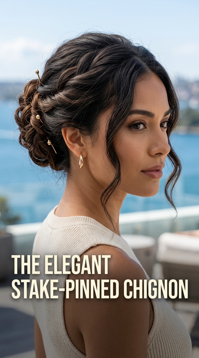 The Elegant Stake-Pinned Chignon