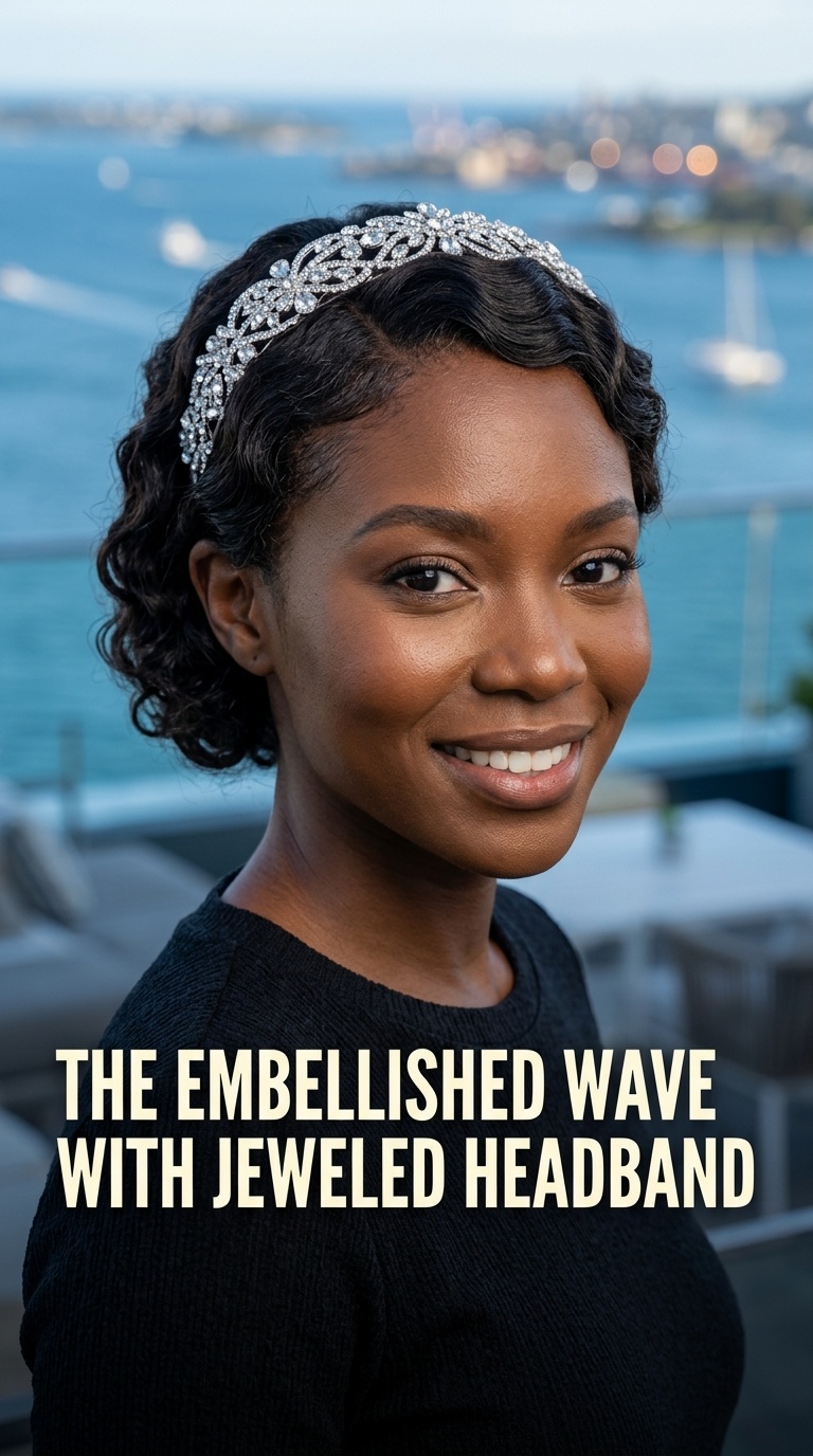 The Embellished Wave with Jeweled Headband