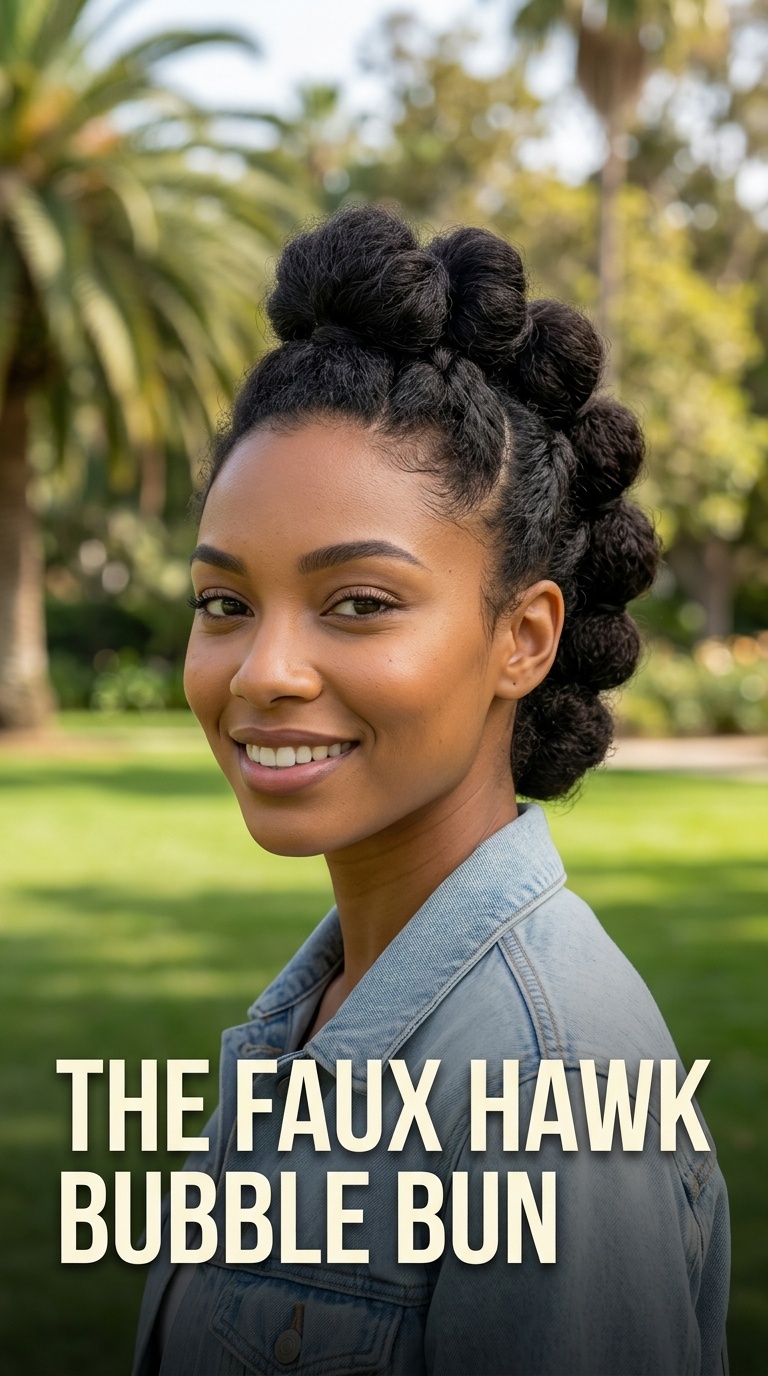 The Faux Hawk Bubble Bun