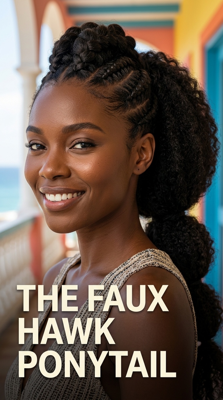 The Faux Hawk Ponytail
