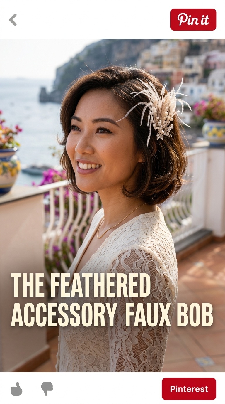 The Feathered Accessory Faux Bob