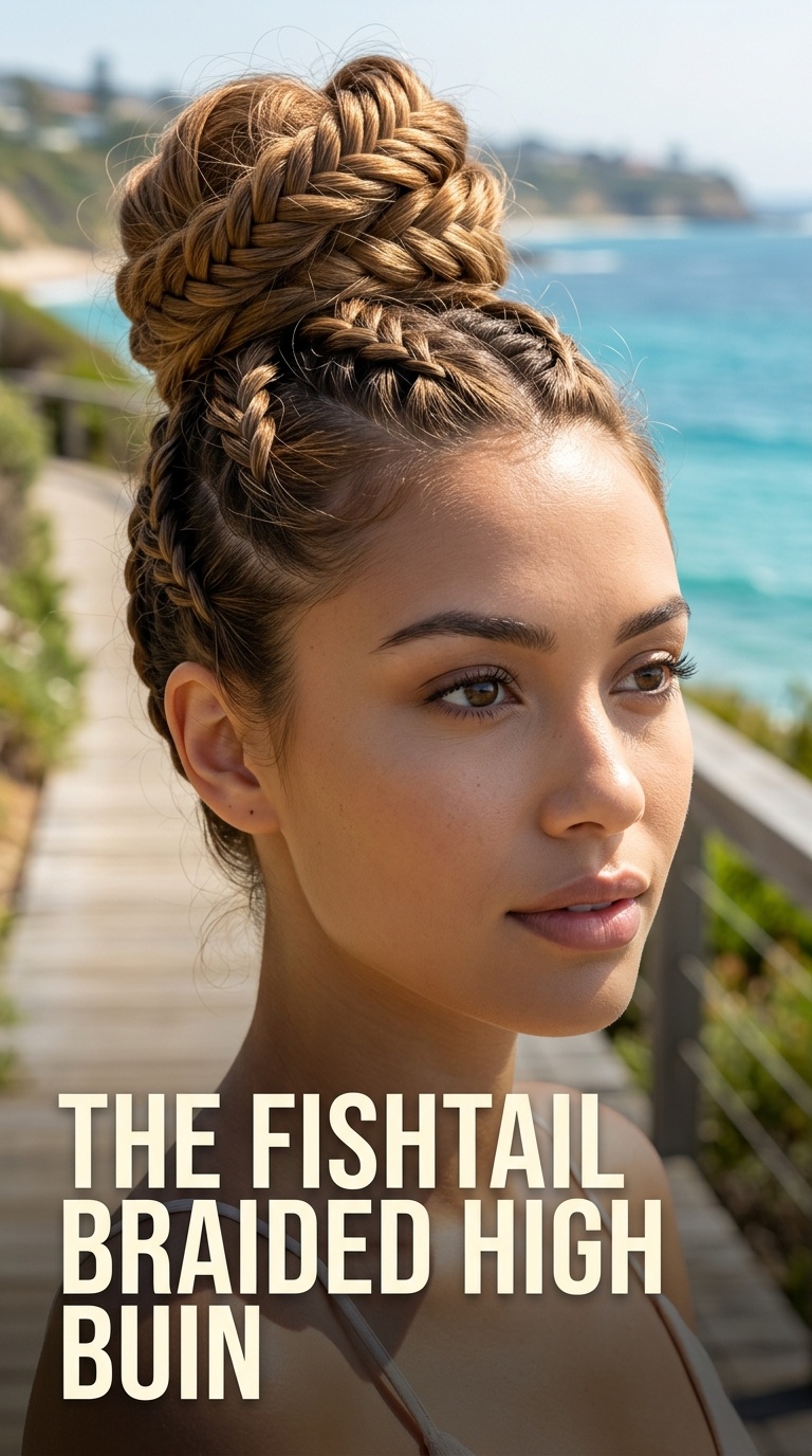 The Fishtail Braided High Bun