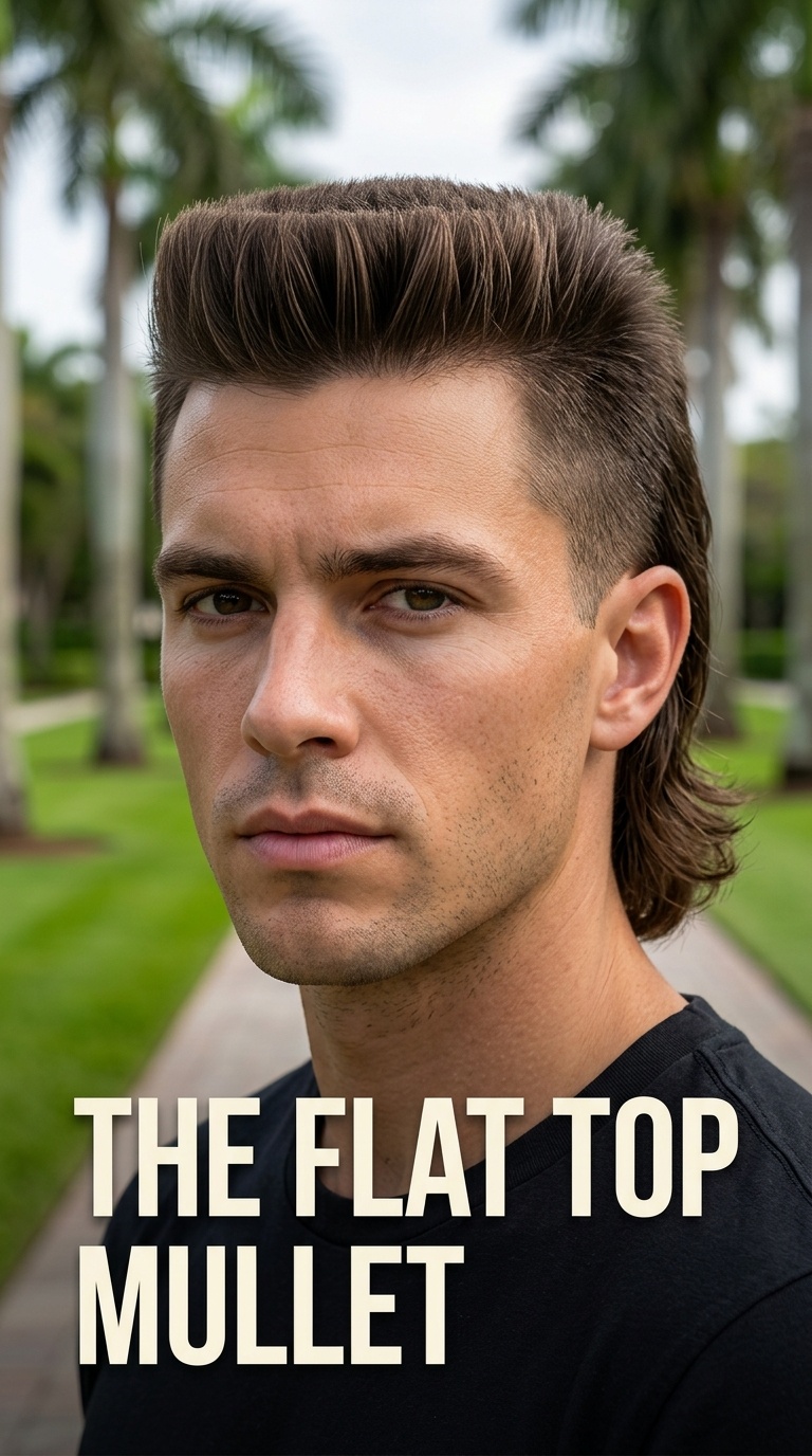 The Flat Top Mullet