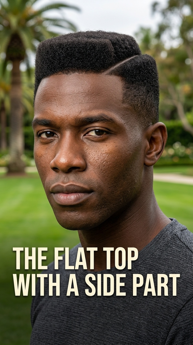 The Flat Top with a Side Part