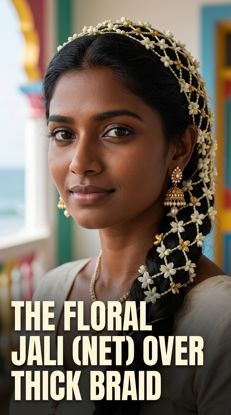 The Floral Jali (Net) Over Thick Braid
