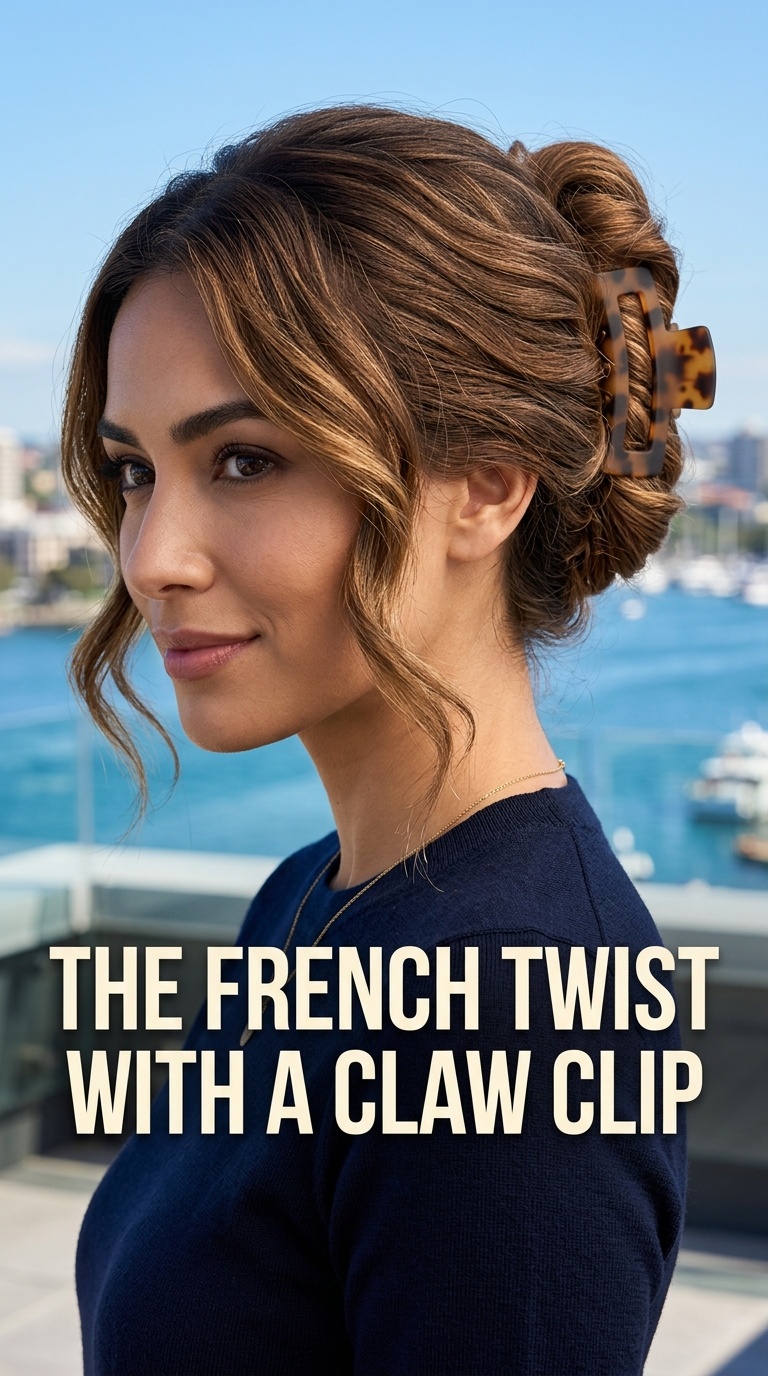 The French Twist with a Claw Clip