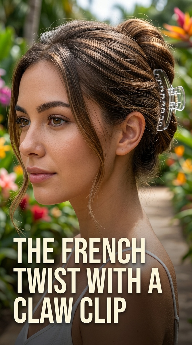 The French Twist with a Claw Clip