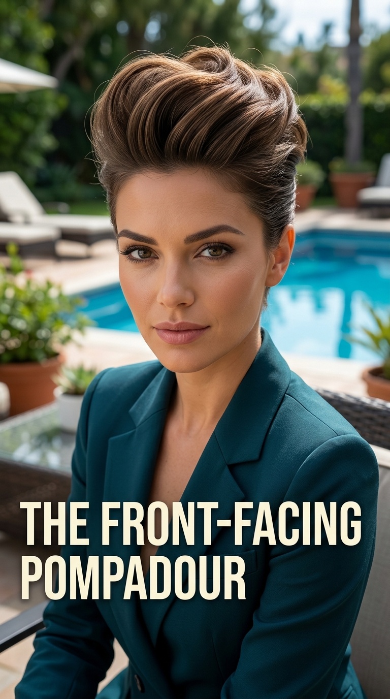 The Front-Facing Pompadour