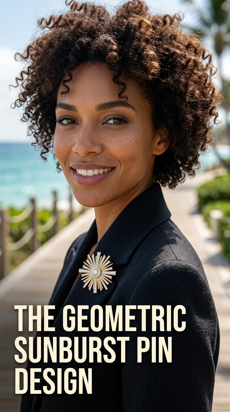 The Geometric Sunburst Pin Design