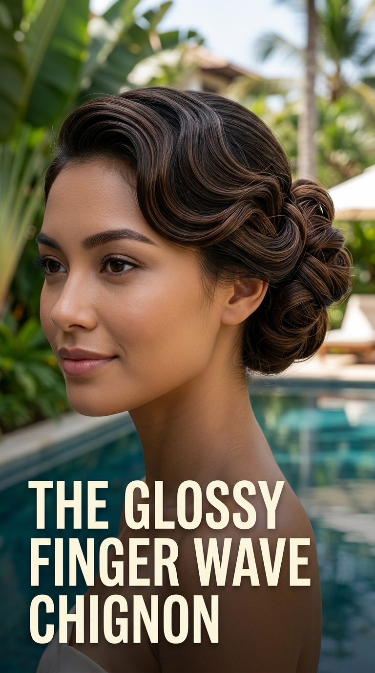 The Glossy Finger Wave Chignon