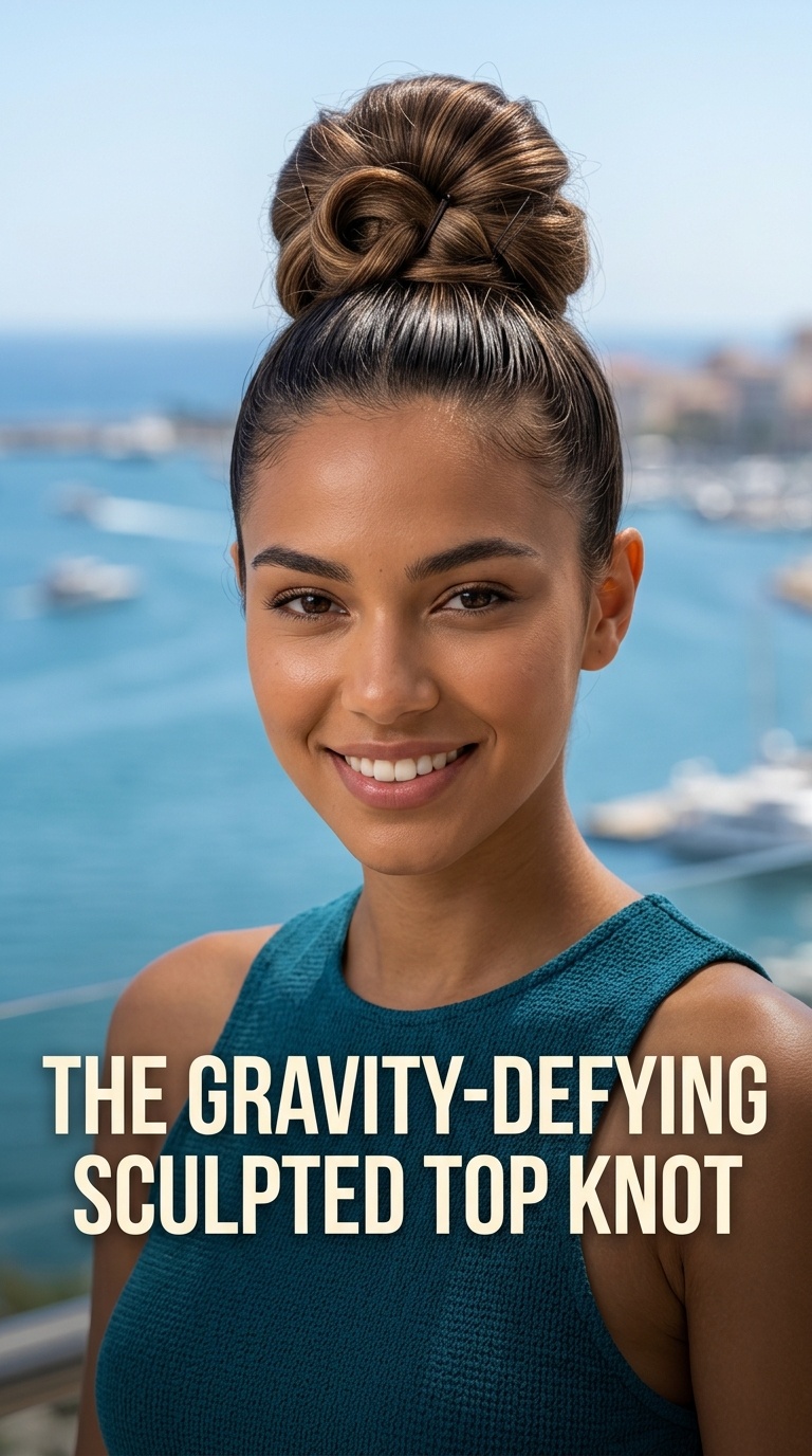 The Gravity-Defying Sculpted Top Knot