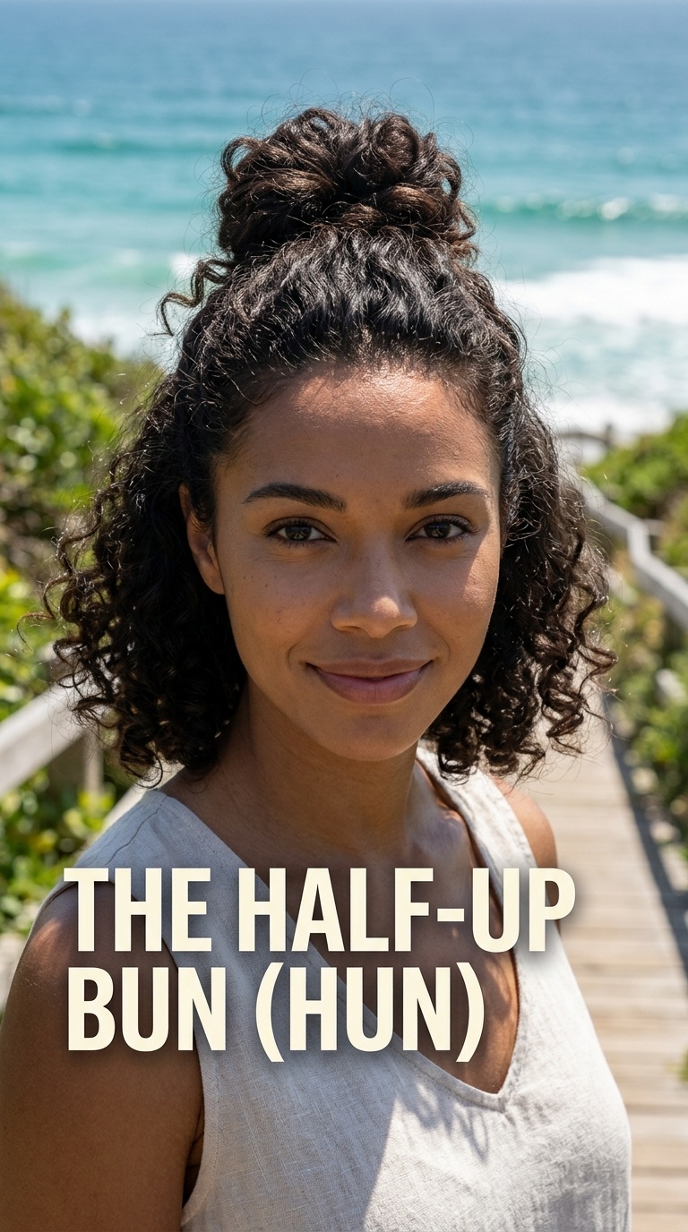 The Half-Up Bun (Hun)