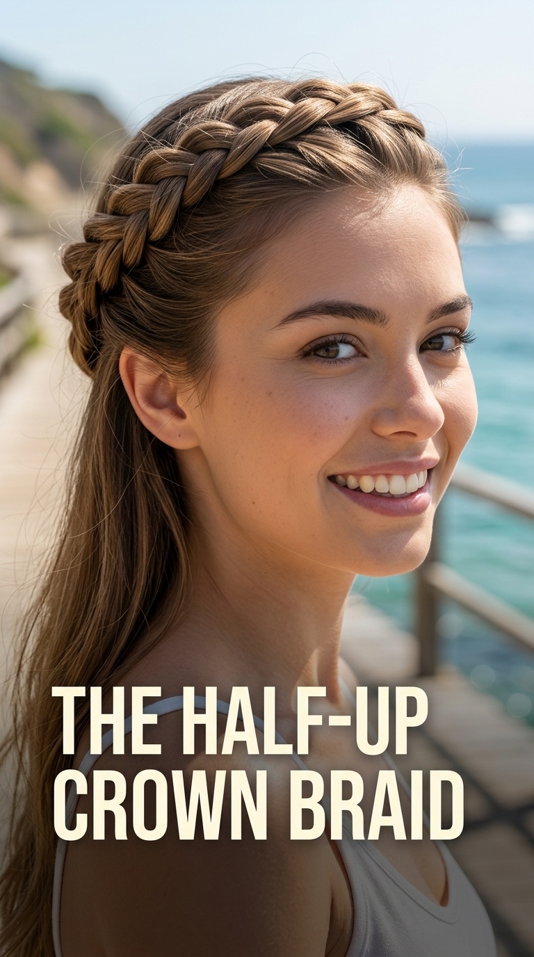 The Half-Up Crown Braid