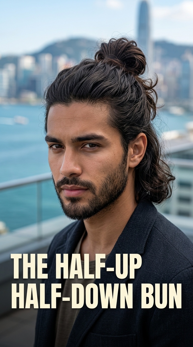 The Half-Up Half-Down Bun