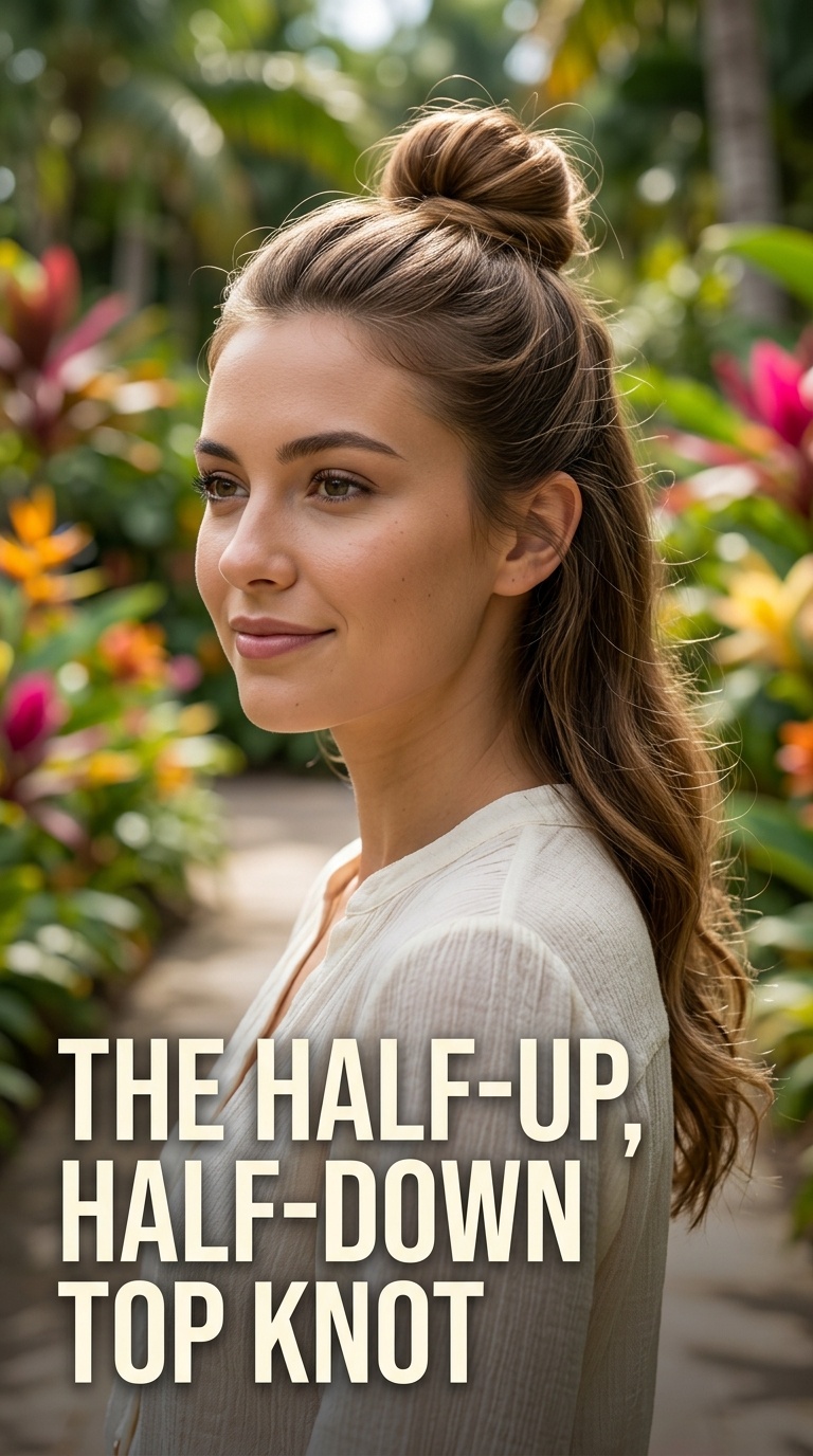 The Half-Up, Half-Down Top Knot