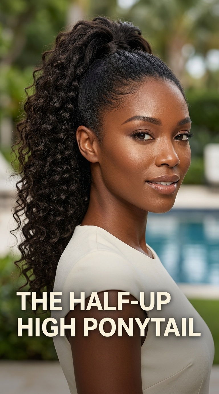 The Half-Up High Ponytail
