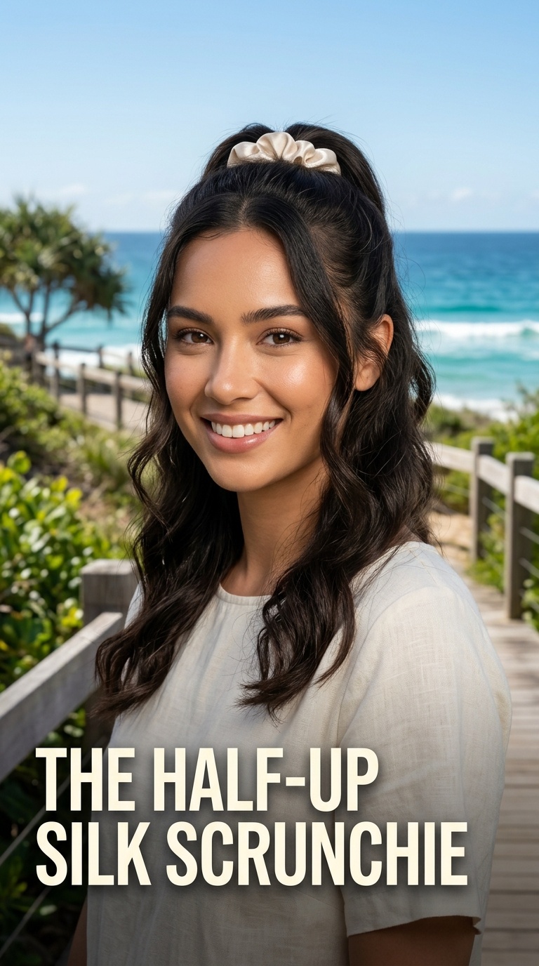 The Half-Up Silk Scrunchie