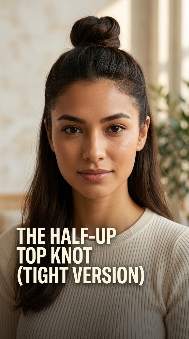 The Half-Up Top Knot (Tight Version)