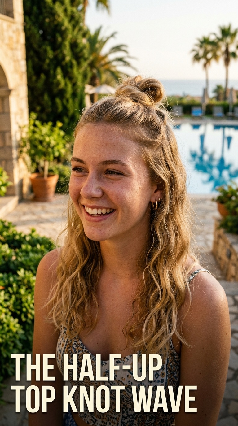 The Half-Up Top Knot Wave