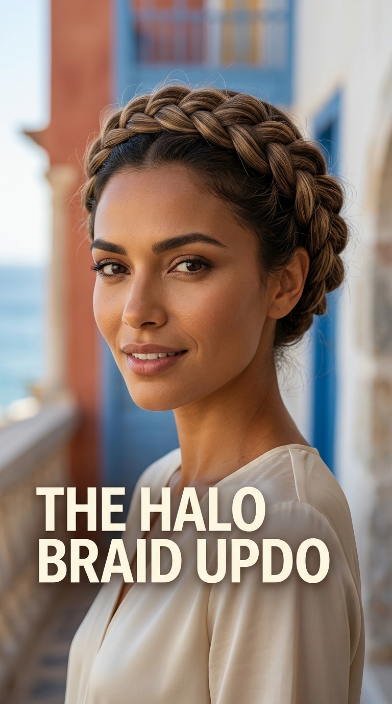 The Halo Braid Updo