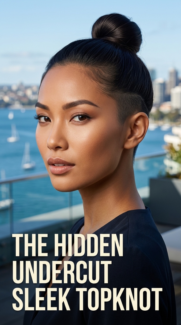 The Hidden Undercut Sleek Topknot