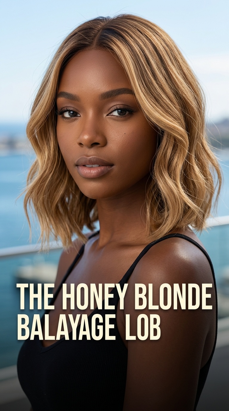 The Honey Blonde Balayage Lob